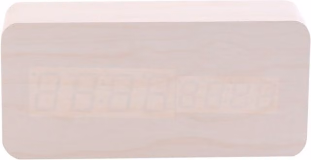 Reloj despertador digital LED de madera XISRENS con termómetro, diseño moderno para mesa en colores marrón, negro o blanco