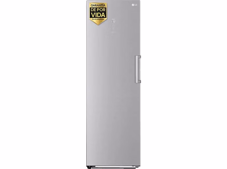 Congelador vertical LG GFM61MBCSF No Frost en color silver con capacidad de 324 l, An/P/Al: 60 x 60 x 186 cm