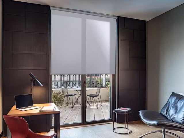 Estor enrollable Easydeco translúcido gris An/P/Al: 85 x 85 x 250 cm