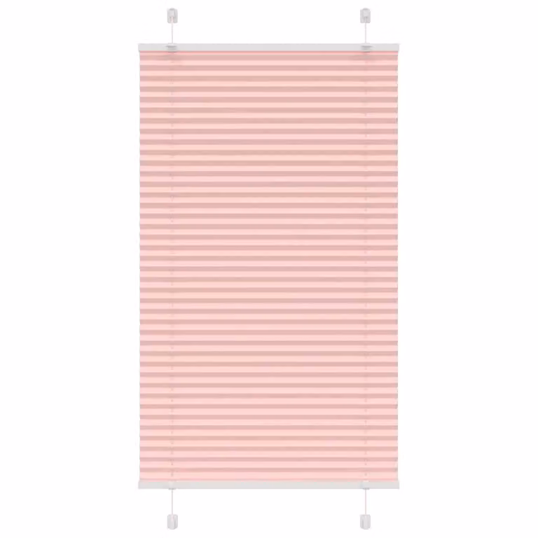Estor plisado semi transparente vidaXL en color rosa de poliéster, Ancho: 79,4 cm, Altura: 150 cm