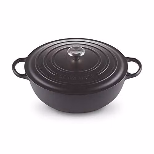Marmita de hierro fundido esmaltado Le Creuset de 4,1 l, Diámetro: 26 cm, Negro