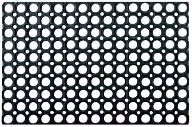 Alfombra de rejilla ID MAT antisucia y resistente a la intemperie de color negro, An/P/Al: 60 x 40 x 1,4 cm
