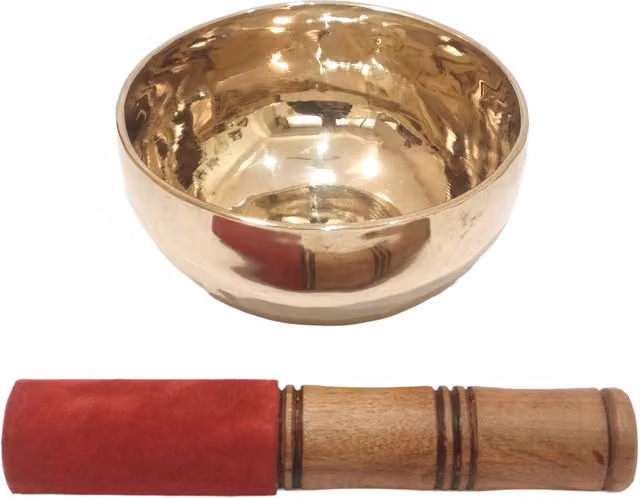Cuenco Tibetano Dorado Signes Grimalt An/P/Al: 13 x 13 x 7 cm