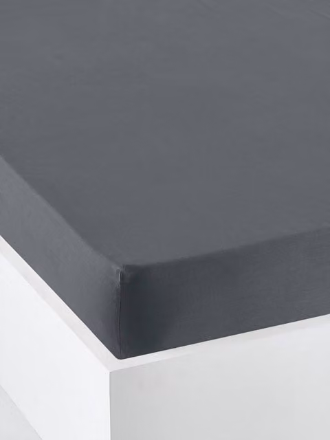 Sábana bajera infantil Vertbaudet de algodón lisa en color gris