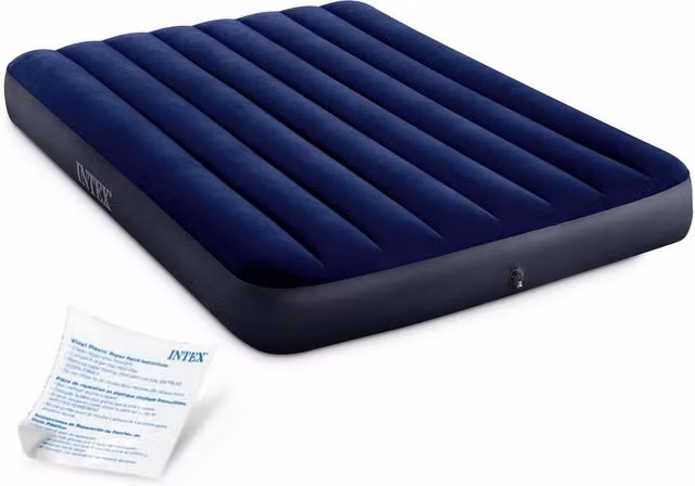 Colchón inflable clásico Downy FT 64756 de Intex en color azul, An/P: 140 x 200 cm