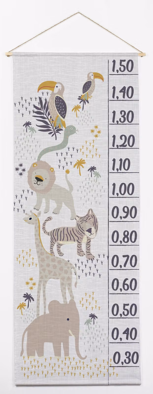 Medidor de estatura mural textil África multicolor de RNT by Really Nice Things