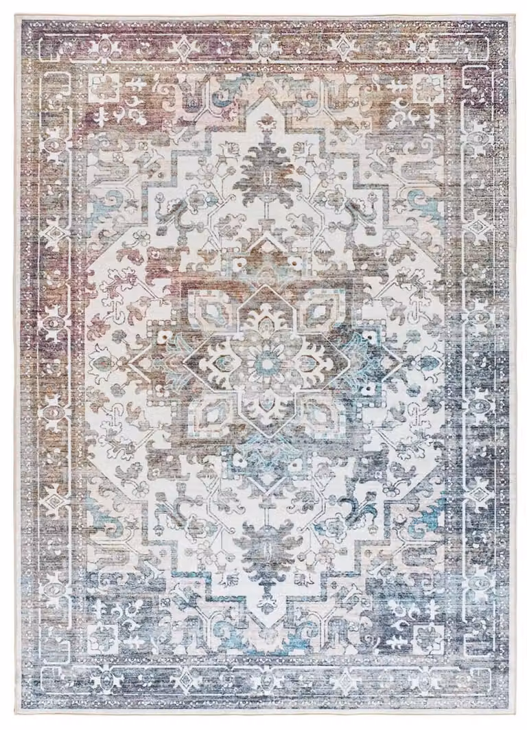 Alfombra vintage multicolor Atticgo de poliéster con base antideslizante, An/P: 160 x 230 cm