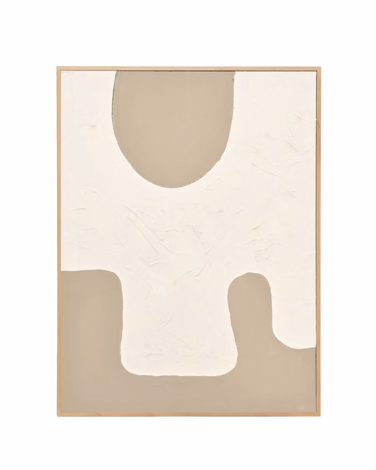 Cuadro decorativo abstracto de Decowood en multicolor y beige, diseño moderno para colgar en la pared, An: 60 cm