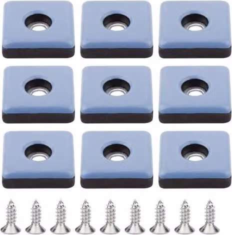 Juego de 48 ruedas de plástico azules XISRENS para oficina y hogar con tornillos