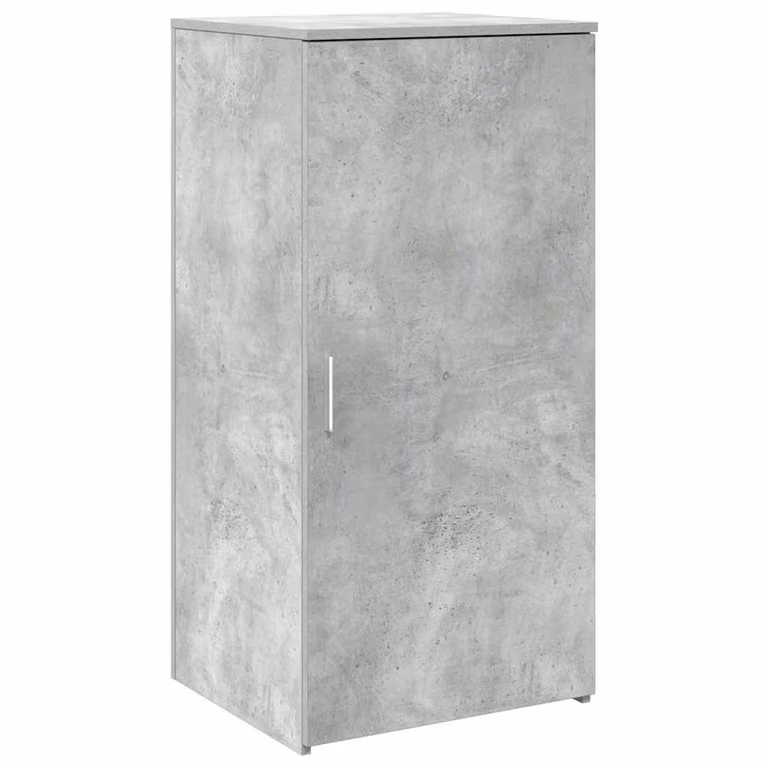 Armario de madera de ingeniería vidaXL en gris hormigón con puertas batientes y estantes internos, An: 50 cm, P: 45 cm, Al: 103,5 cm