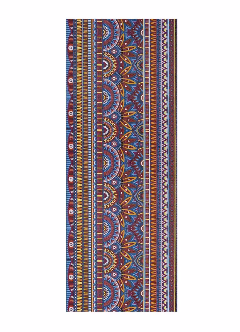 Alfombra de cocina multicolor con diseño abstracto de la marca Atticgo, An/P: 52 x 200 cm