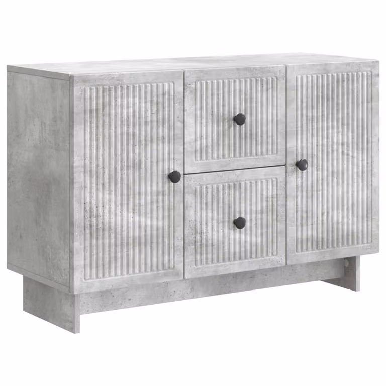 Aparador moderno vidaXL en color gris hormigón de madera de ingeniería MDF, An/P/Al: 89 x 34,5 x 60 cm
