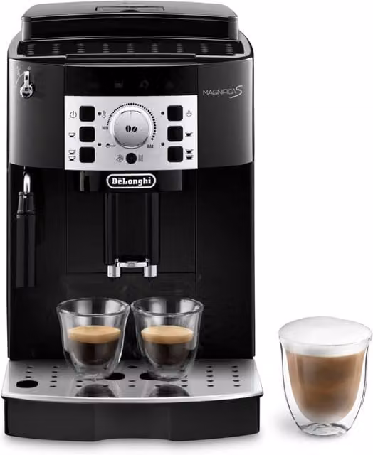 Cafetera automática espresso De'Longhi ECAM 22.115.B con vaporizador y depósito de 1,8 l en color negro