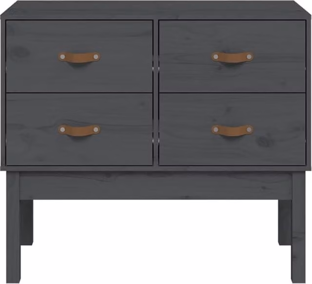 Mueble consola de madera maciza de pino de SYFAX en color gris acabado mate An/P/Al: 90 x 40 x 78 cm