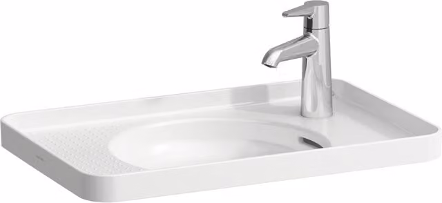 Lavabo de encastre rectangular Laufen Val en cerámica blanca An/P/Al: 36 x 36 x 11,5 cm
