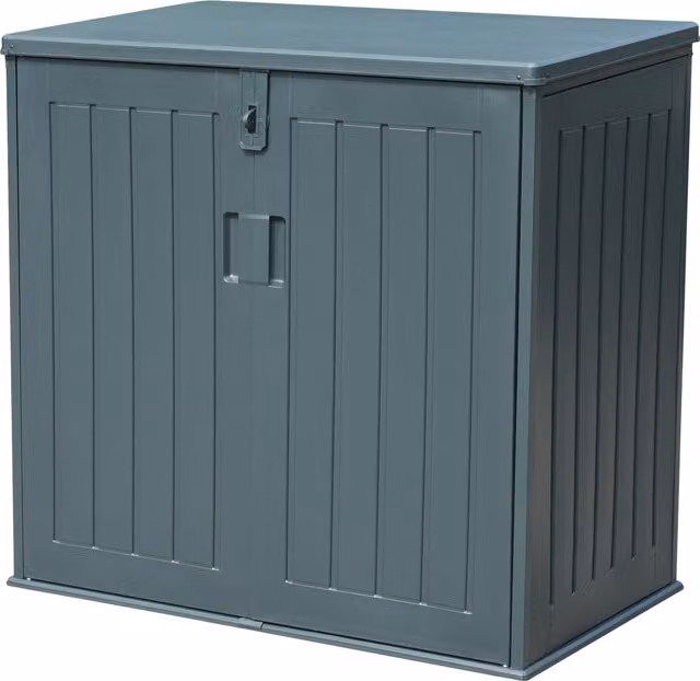 Cobertizo de resina Blooma de 775 l en color gris con cerradura de seguridad
