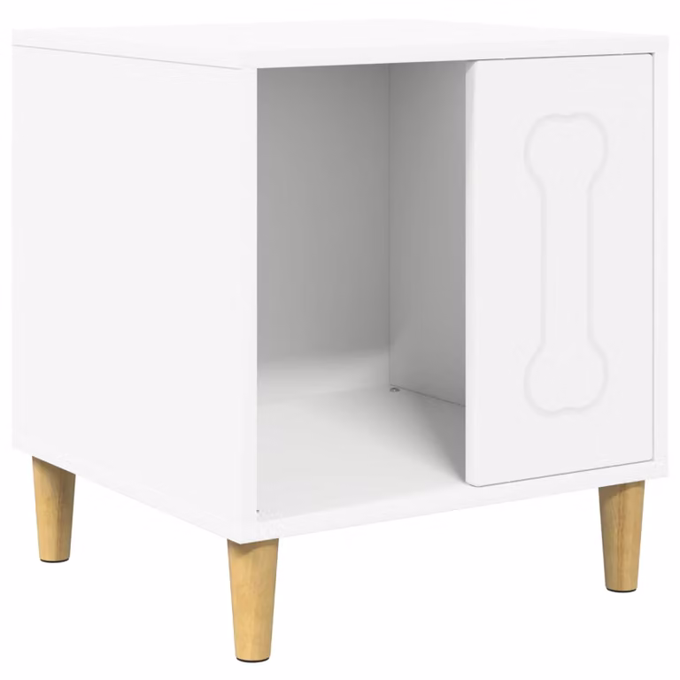 Casa para perros vidaXL en color blanco de madera de ingeniería An/P/Al: 44 x 42 x 49 cm