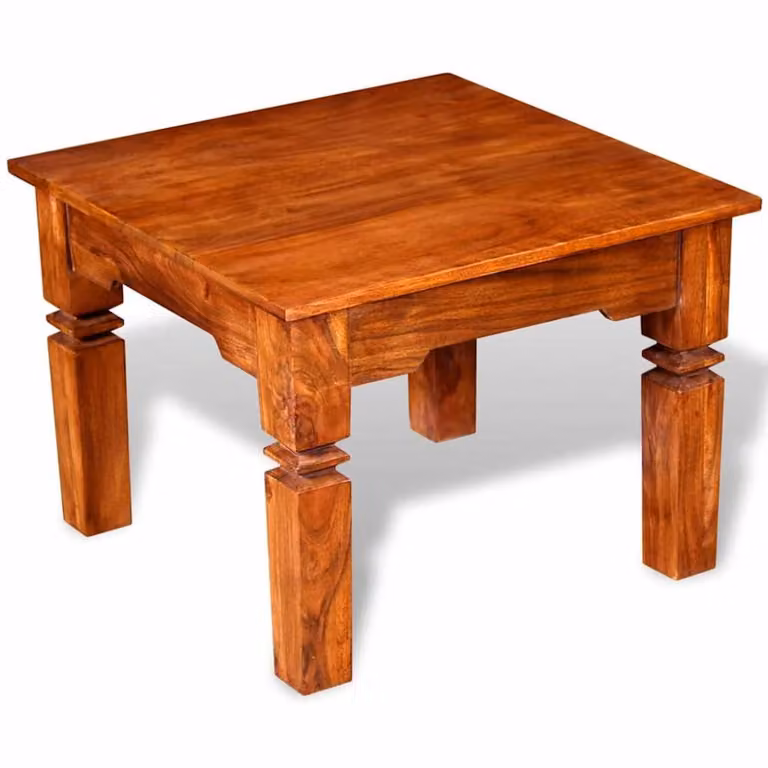 Mesa de centro Prolenta Premium de madera de acacia y palisandro en color marrón, diseño rústico y acabado mate, An/P/Al: 60 x 60 x 45 cm