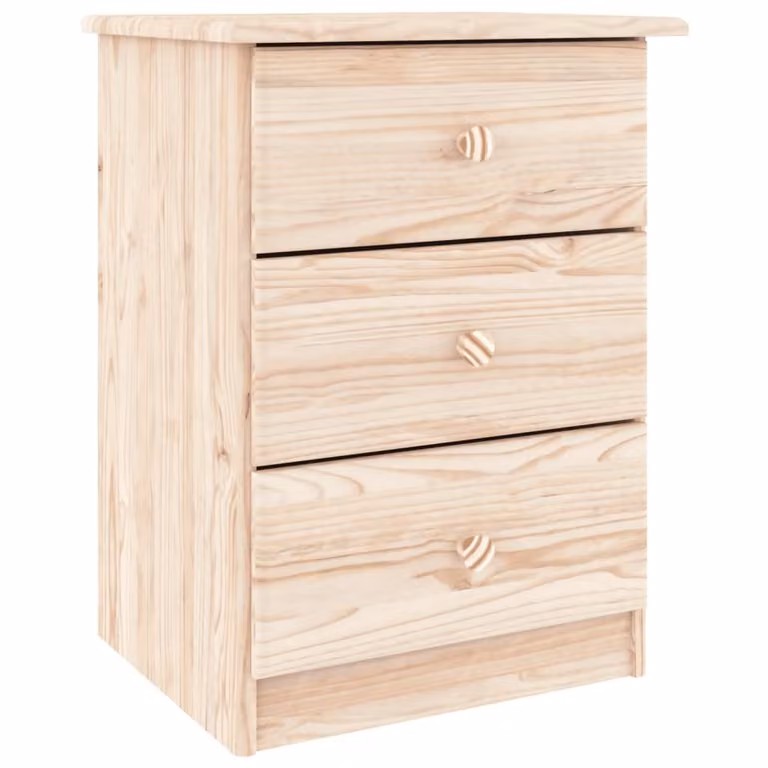 Mesita de noche alta vidaXL de madera maciza de pino An/P/Al: 41 x 35 x 55,5 cm