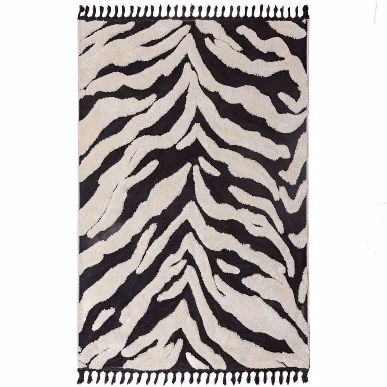 Alfombra moderna Flair Rugs con diseño animal en blanco y negro, An/P: 160 x 230 cm