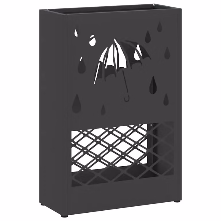 Soporte para paraguas de lluvia vidaXL en acero color negro An/P/Al: 28 x 12 x 41 cm