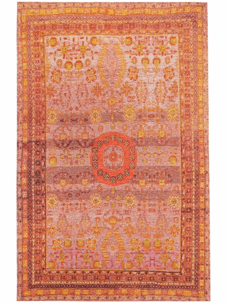 Alfombra Benuta de tejido plano estilo patchwork en color rojo, An/P: 195 x 285 cm
