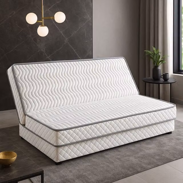 Colchón Firme Literie Julien para Clic Clac con Alèse, Blanco, An/P/Al: 130 x 190 x 15 cm