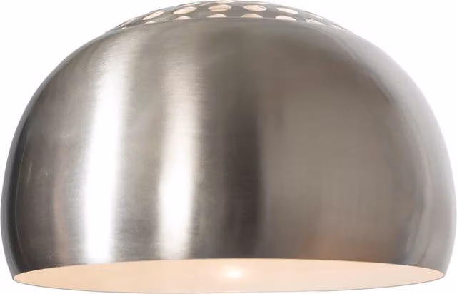Pantalla de acero inoxidable para lámpara de arco XXL Qazqa en color plata y gris