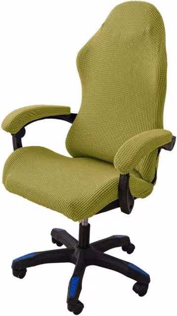 Juego de 4 fundas para silla de oficina y gaming XISRENS con reposabrazos, antideslizantes y lavables, color verde