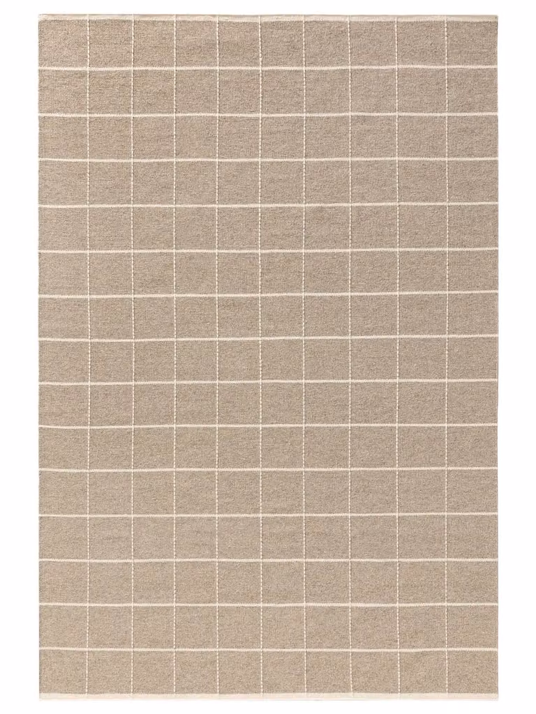 Alfombra de lana Benuta de diseño moderno y rectangular en color beige y marrón, An/P: 160 x 230 cm