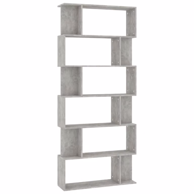 Estantería de madera Maison Chic en color gris mate An/P/Al: 80 x 24 x 192 cm