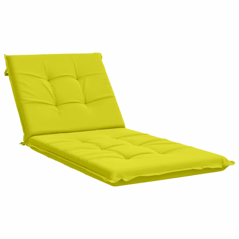 Cojín de tumbona vidaXL GEMERT de poliéster verde brillante con funda lavable y resistente a los rayos UV