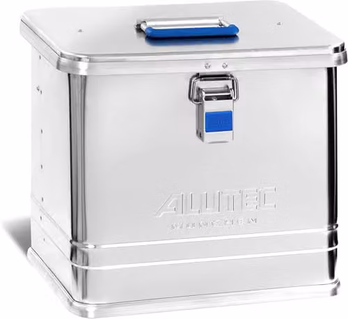 Caja de aluminio impermeable ALUTEC MÜNCHEN de 27 litros en color plata y negro, Al x An x Al: 38 x 28 x 33,2 cm