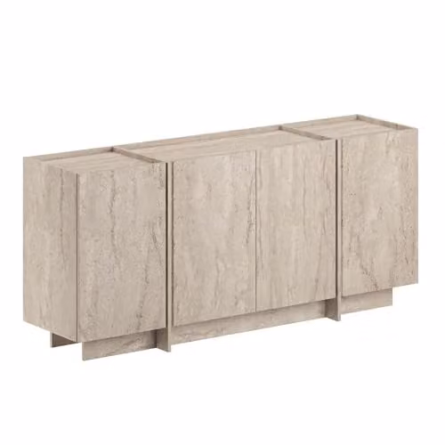 Aparador moderno de madera Habitat et Jardin en color beige con cajones de cierre suave An/P/Al: 180 x 45 x 80 cm