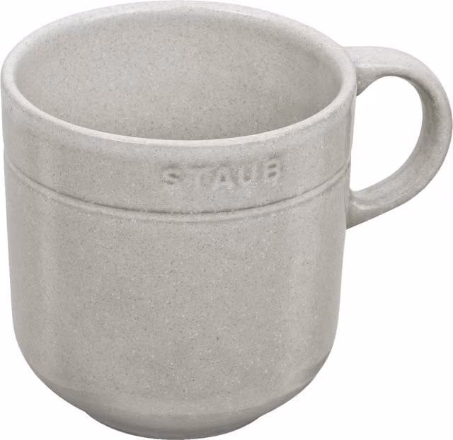 Taza Staub Dining Line de cerámica en color blanco para adultos, 350 ml