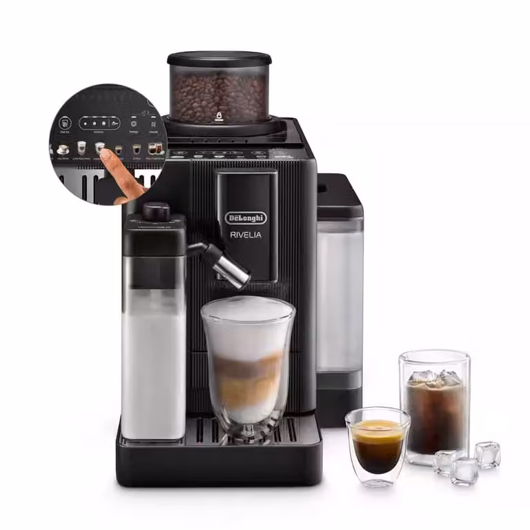 Cafetera automática De'Longhi Rivelia Start Onyx Black con función Cold Brew