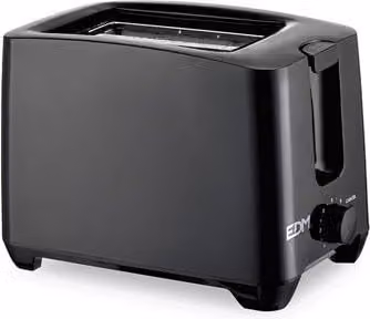 Tostadora Edm de 750 W en color negro con acabado en plástico