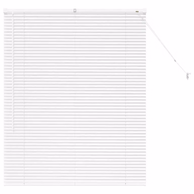 Persiana veneciana de aluminio vidaXL en color blanco, An/Al: 130 x 105 cm, 25 mm