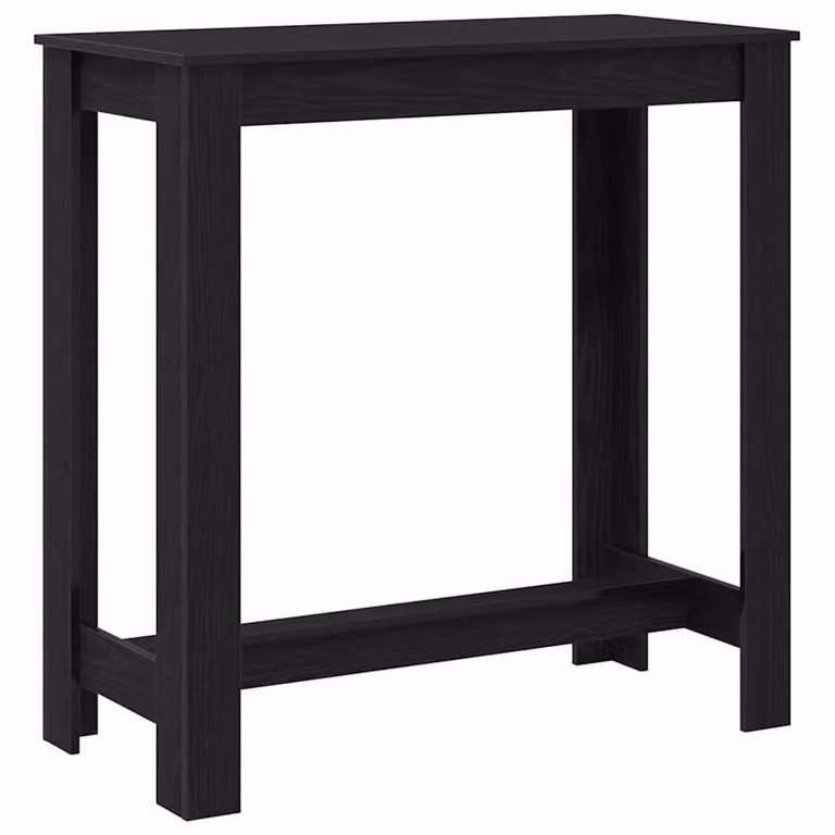 Mesa de bar moderna vidaXL de madera de ingeniería MDF en color negro, An/P/Al: 102 x 50 x 103.5 cm
