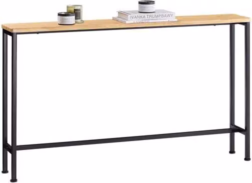 Mesa de entrada y consola moderna Sobuy de color marrón, An/P/Al: 120 x 50 x 81 cm