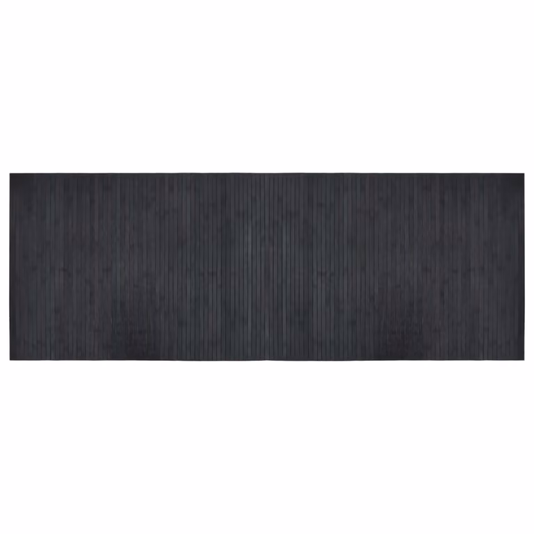 Alfombra rectangular de bambú vidaXL gris con antideslizante, An: 70 cm, Al: 200 cm
