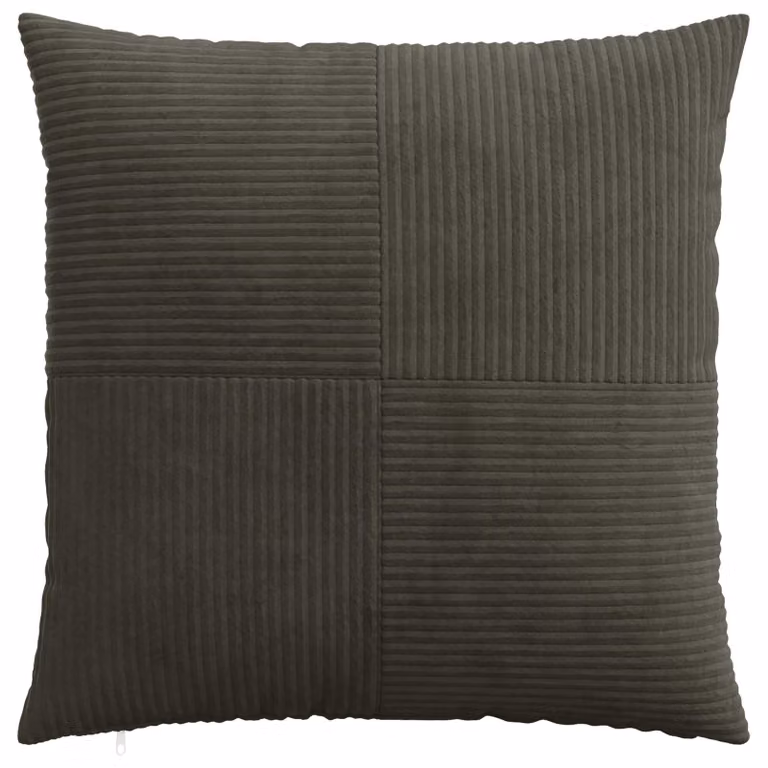 Set de 6 fundas de almohada ALMELO de vidaXL en pana color gris antracita, 60 x 60 cm