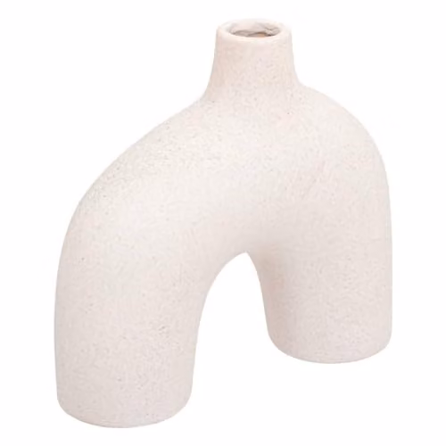 Jarrón Lazo Asy de Atmosphera en color blanco y material cerámico para mesa