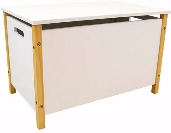 Baúl Fun House de madera color blanco para habitación infantil An/P/Al: 37,7 x 60 x 36 cm