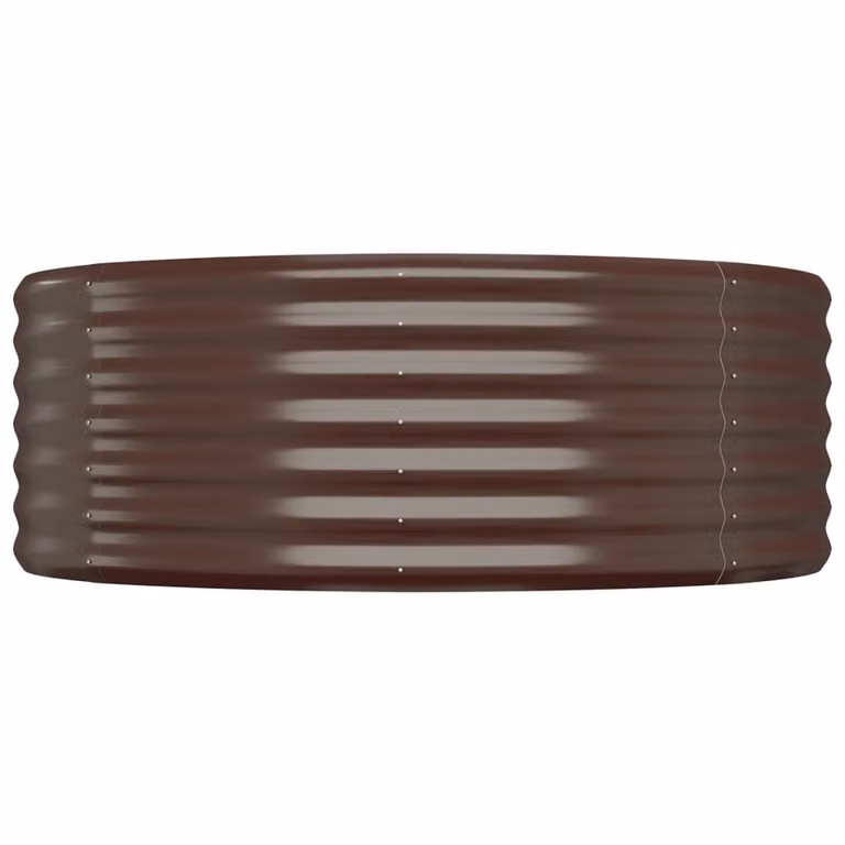 Jardinera arriate Syfax de acero galvanizado color marrón An/P/Al: 249 x 100 x 36 cm