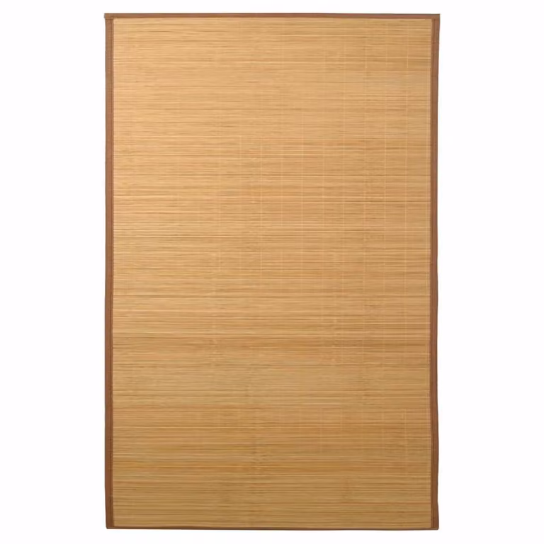 Alfombra de bambú vidaXL color beige y marrón, diseño moderno y antideslizante, An/P: 100 x 160 cm