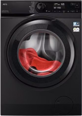 Lavadora de carga frontal AEG LFR7394V4B de 9 kg, 1.400 rpm y motor Inverter en color negro