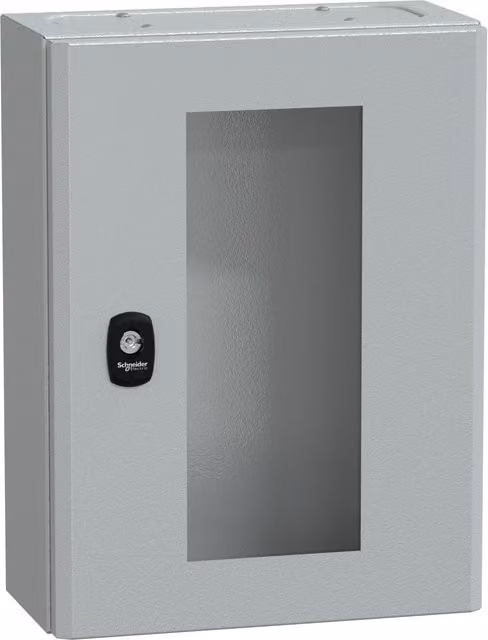 Cuadro de distribución Schneider Electric Spacial S3D-S3DM Coffret Modular de Acero con Puerta Transparente, Color Gris, Al 40 x An 30 x P 15 cm