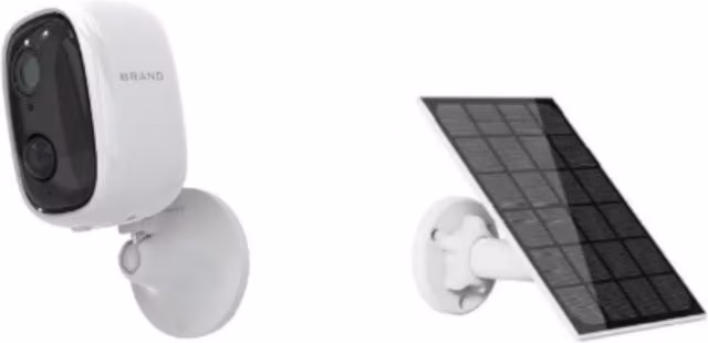 Cámara de seguridad exterior Domos con panel solar wifi y aplicación inteligente en color blanco