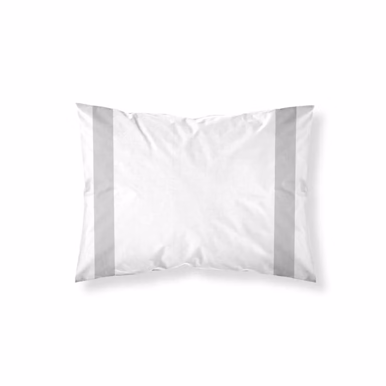 Funda de almohada de algodón 200 hilos Terracota Casa color plata, 65 x 65 cm